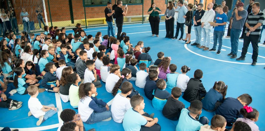 Prefeitura de Barra Mansa reinaugura quadra da Escola Dr. Djair Machado Gomes